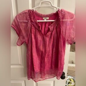 Andree Fuchsia Sheer Blouse